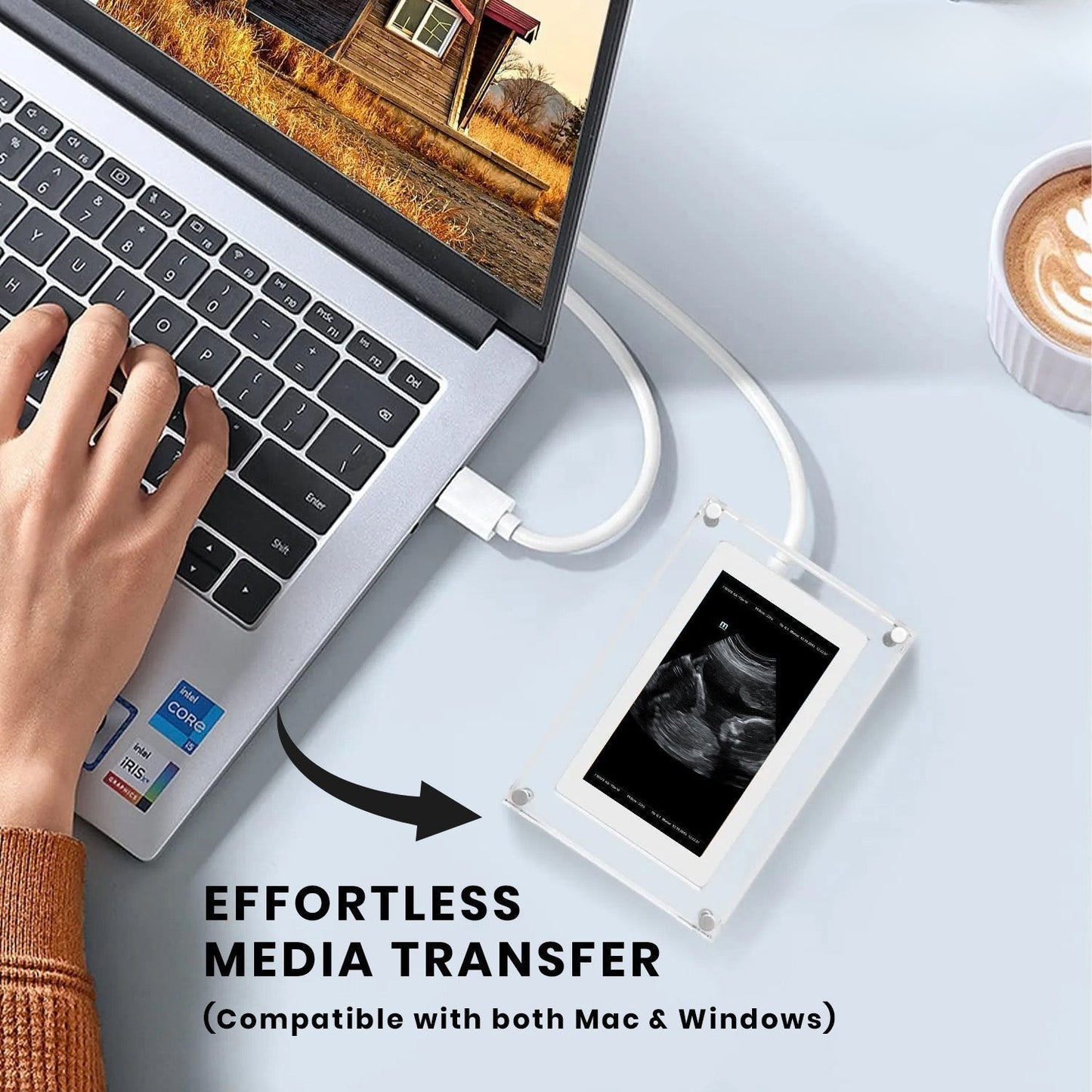 Cadre numérique lumineux pour des souvenirs inoubliables