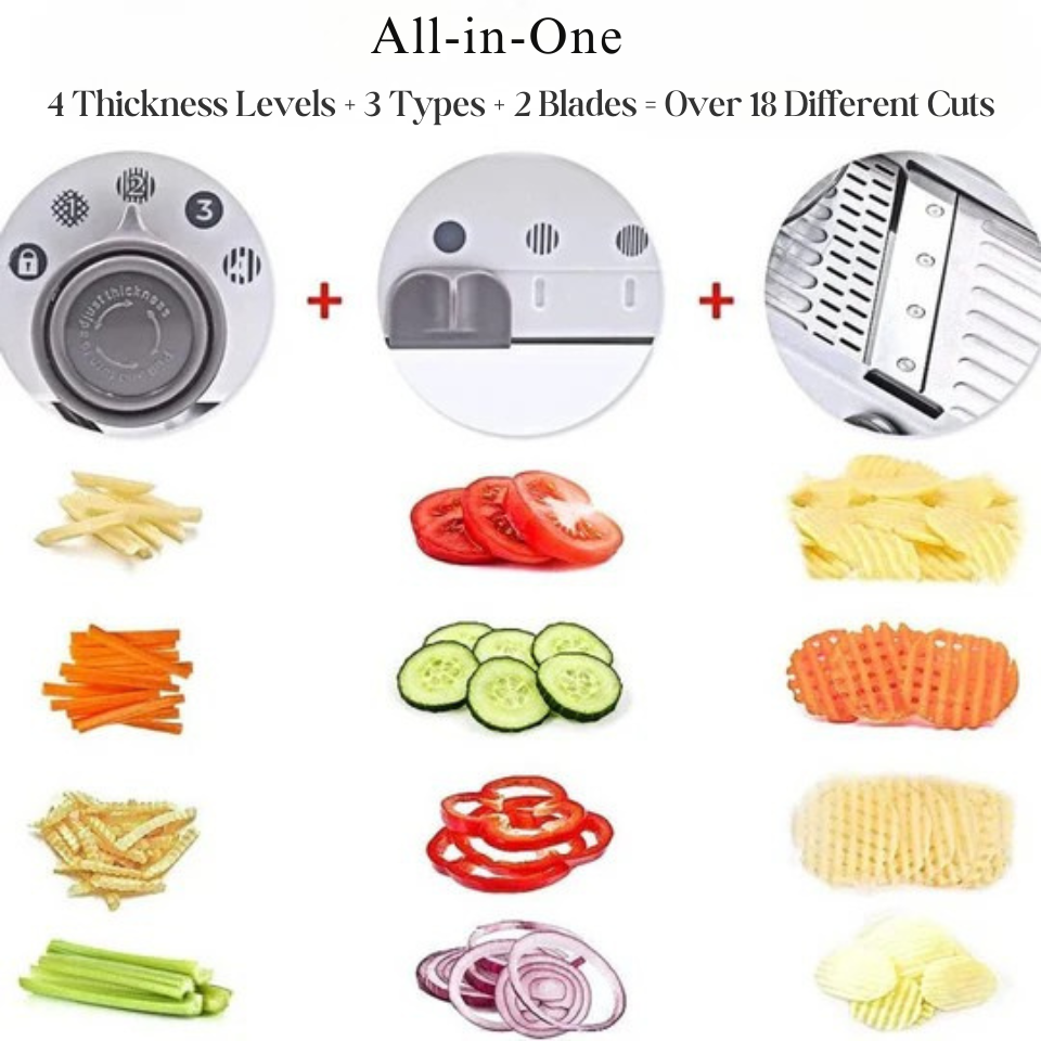 Mandolina ajustable para cortes rápidos 