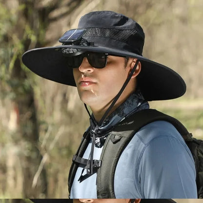 Sombrero con ventilador solar integrado 