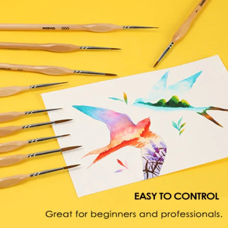 細かい完璧なディテールのための精密ブラシ (x11) 