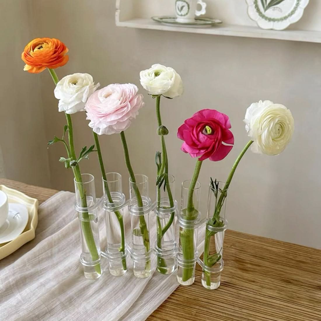 Elegante modulaire vaas voor creatieve bloemstukken 
