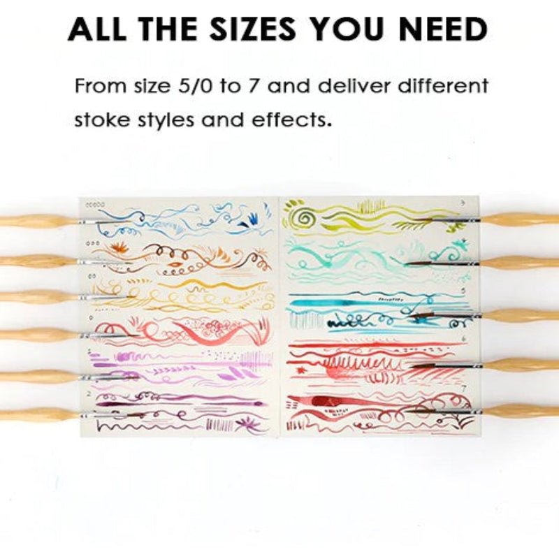 細かい完璧なディテールのための精密ブラシ (x11) 