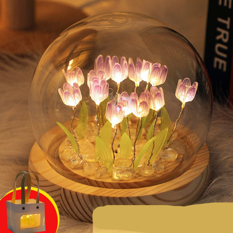 DIY tulip lamp – Soft floral light 