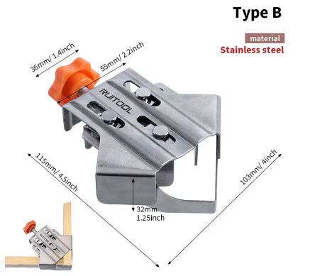 90° angle clamp for precise wood joints 