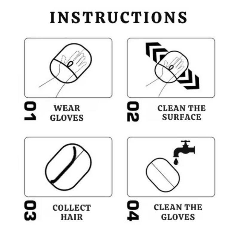 Odstraňte zvířecí chlupy bez námahy jedním gestem (x4) 