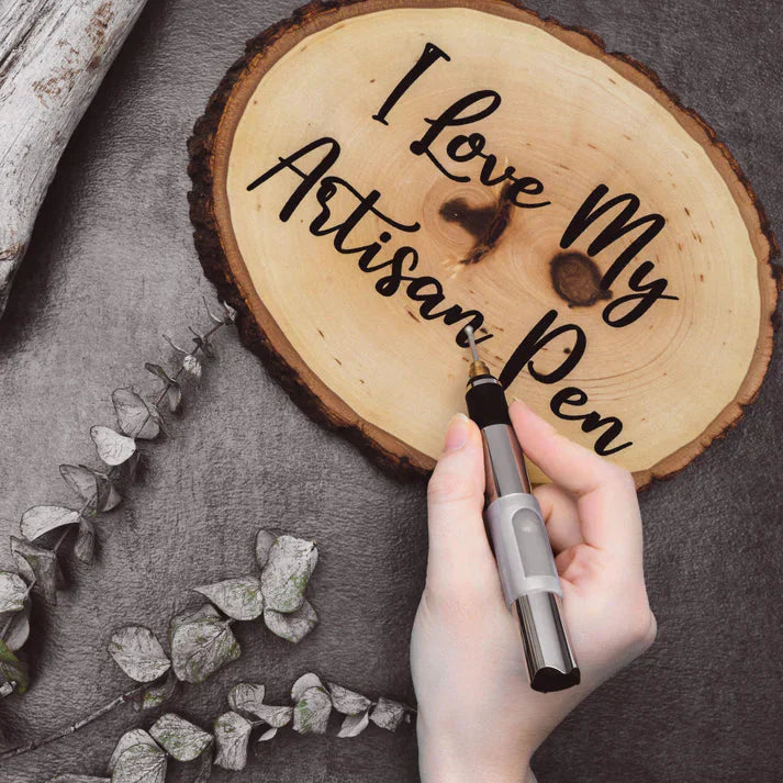 Engrave precisely on wood, glass, or metal 