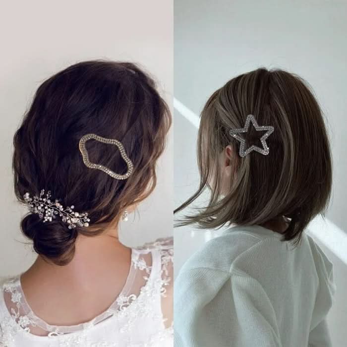 Eleganta och glänsande hårklämmor (x4) 